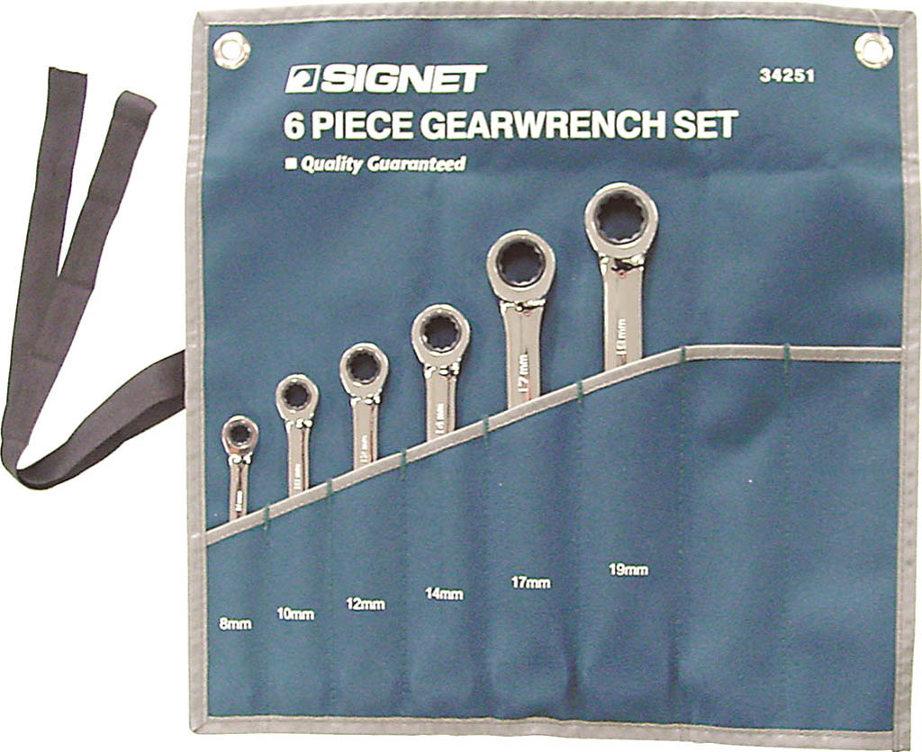シグネット(SIGNET)ギアレンチ/スパナセット6本/ポーチ入り34251
