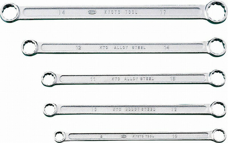 Stahlwille - KTC(京都機械) ストレートロングめがねレンチセット［5本組］M1505