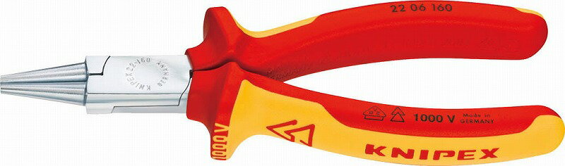 樂天商城 - クニペックス(KNIPEX)絶縁丸ペンチ160mmコンフォートハンドル2206-160