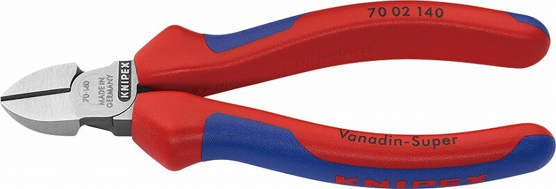 クニペックス(KNIPEX)斜ニッパー140mmコンフォートハンドル7002-140