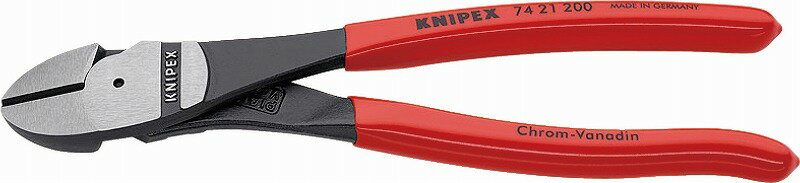クニペックス(KNIPEX)強力型斜ニッパー200mm25°アングル7421-200