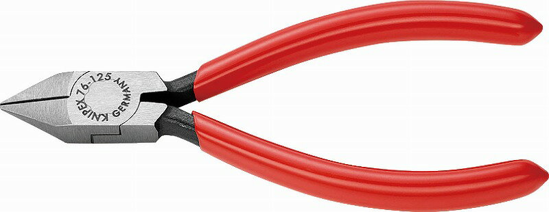 クニペックス(KNIPEX)電気技師用斜ニッパー125mmオープンスプリング付き7681-125