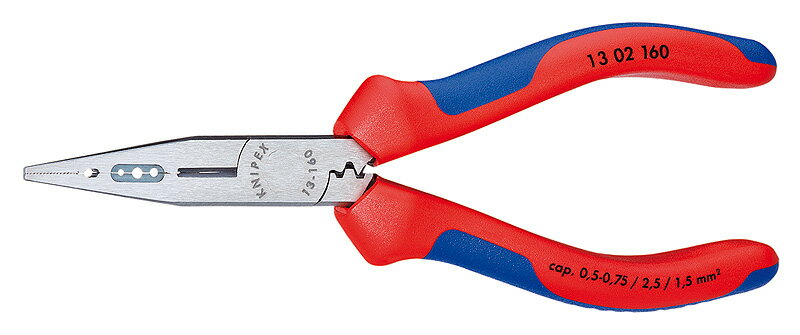 クニペックス(KNIPEX)電気技師用ペンチ160mmコンフォートハンドル1302-160