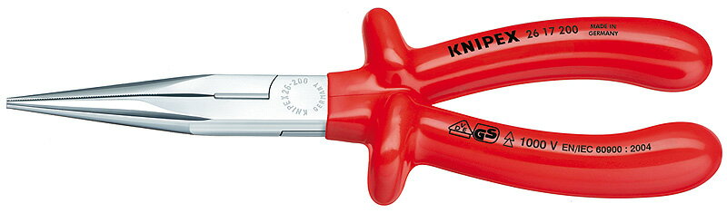 クニペックス(KNIPEX)絶縁ロングラジオペンチ200mmディップコーティング2617-200