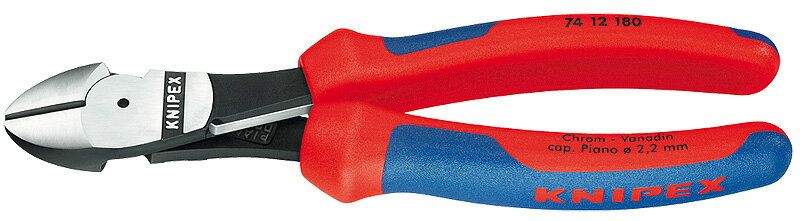 クニペックス(KNIPEX)強力型斜ニッパー180mmコンフォートハンドル7412-180