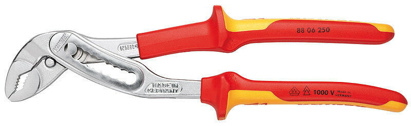 クニペックス(KNIPEX) アリゲーター 絶縁ウォーターポンププライヤー250mm8806-250