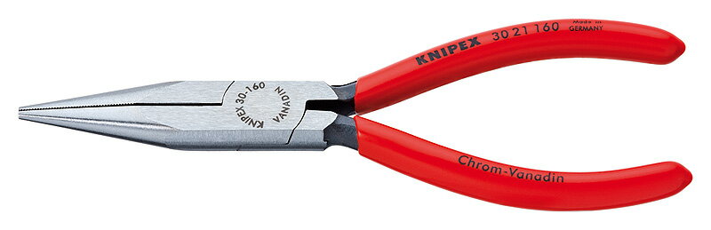 クニペックス(KNIPEX)ロングノーズプライヤー160mm半丸ヘッド3021-160