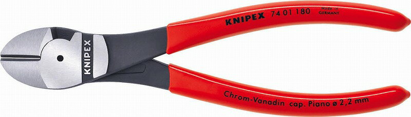 クニペックス(KNIPEX)強力型斜ニッパー180mm7401-180