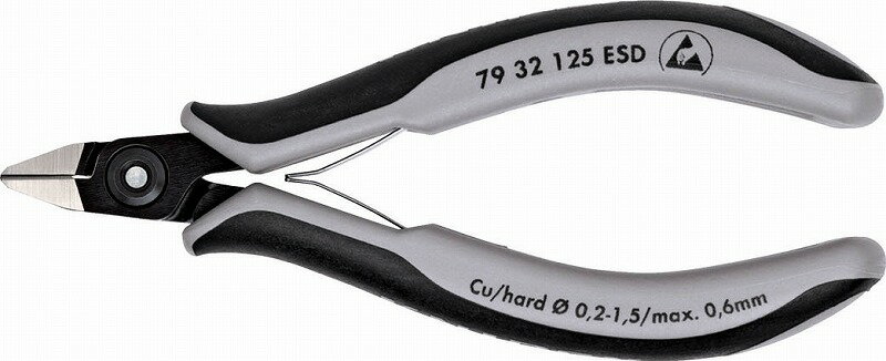 Rakuten - クニペックス(KNIPEX)ESD精密エレクトロニクスニッパー125mmテーパーヘッド7932-125ESD
