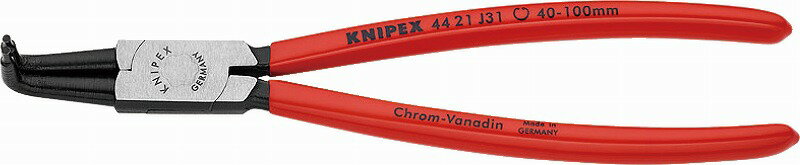 クニペックス(KNIPEX)穴用スナップリングプライヤー40-100mm90°ベントヘッド4421-J31 リング 取り外し