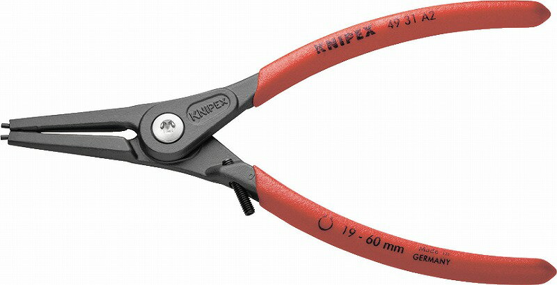 クニペックス(KNIPEX)軸用精密スナップリングプライヤー19-60mmオープンリミッター機能付4931-A2 リング 取り外し