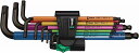 正規輸入品Weraマルチカラーボール付ロングヘックスキーセット9本組950SPKL/9SM-Multicoulour 073593950/9Hex-Plus Multicolour1