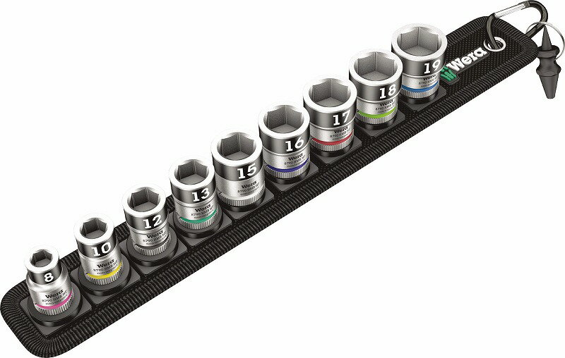 Wera3/8”DRソケットセット【9点】落下防止機能付003970