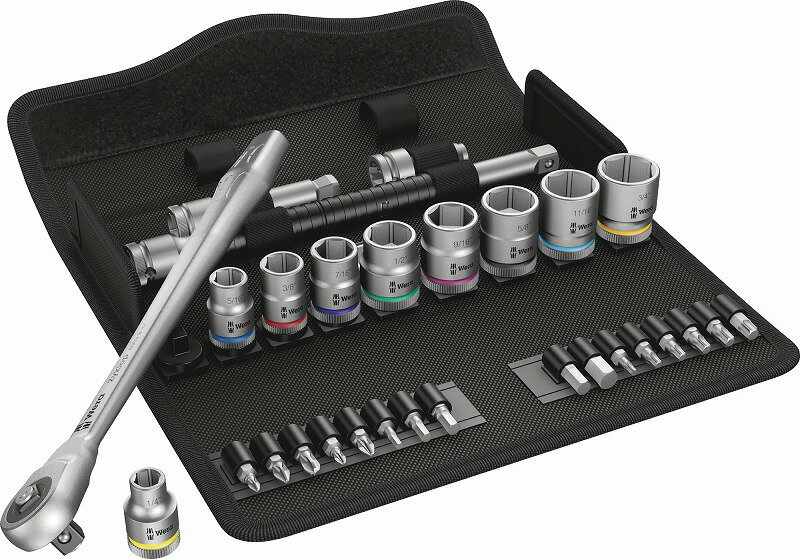 Wera3/8”DRサイクロップメタルラチェットソケットレンチセット 8100SB10004050