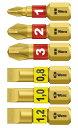 Wera1/4”ダイヤモンド/コーティングビット6本セット プラス/マイナス851/800BDC/6S
