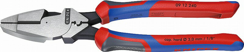 クニペックス(KNIPEX)圧着付架線工事用強力型ペンチ240mmコンフォートハンドル【3Kグリップ】0912-240
