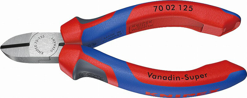 クニペックス(KNIPEX)斜ニッパー125mmコンフォートハンドル【3Kグリップ】7002-125