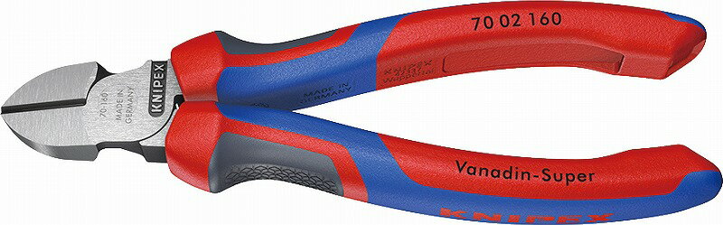 クニペックス(KNIPEX)斜ニッパー160mm3Kグリップ コンフォートハンドル7002-160
