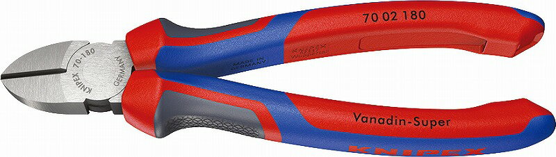 クニペックス(KNIPEX)斜ニッパー180mmコンフォートハンドル【3Kグリップ】7002-180