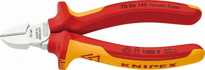 乐天商城 - クニペックス(KNIPEX)絶縁斜ニッパー140mm7006-140