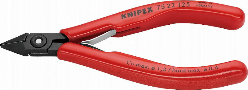 乐天商城 - クニペックス(KNIPEX)エレクトロニクス斜ニッパー125mmワイヤークランプ付き7522-125