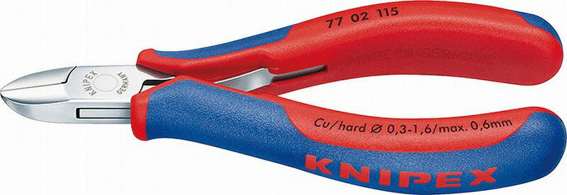Rakuten - クニペックス(KNIPEX)エレクトロニクスニッパー115mmコンフォートハンドル7702-115