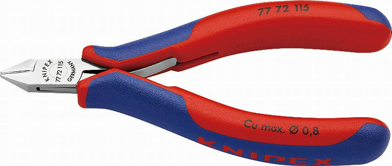 Rakuten - クニペックス(KNIPEX)エレクトロニクスニッパー115mmコンフォートハンドル7772-115