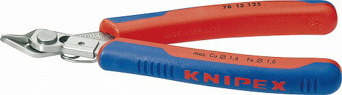 クニペックス(KNIPEX)エレクトロニクススーパーニッパー125mmステンレスヘッド/ワイヤークランプ付7813-125
