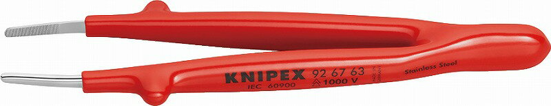 クニペックス(KNIPEX)絶縁精密ピンセット145mmストレート9267-63