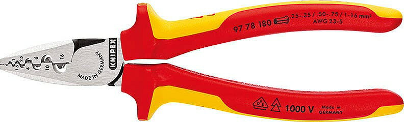 Pliers Other - クニペックス(KNIPEX)エンドスリーブ用絶縁圧着ペンチ9778-180