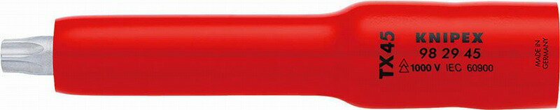 クニペックス(KNIPEX)絶縁トルクスビットソケット TX45差込角3/8 9829-45