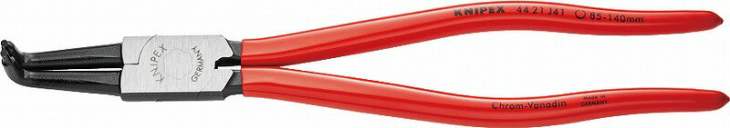 クニペックス(KNIPEX)穴用スナップリングプライヤー85-140mm90°ベントヘッド4421-J41 リング 取り外し