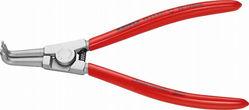 Pliers Other - クニペックス(KNIPEX)軸用スナップリングプライヤー40-100mm90°ベントヘッド/クロームメッキ4623-A31 リング 取り外し