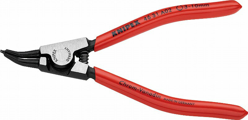 クニペックス(KNIPEX)軸用スナップリングプライヤー3-10mm45°ベントヘッド4631-A02 リング 取り外し