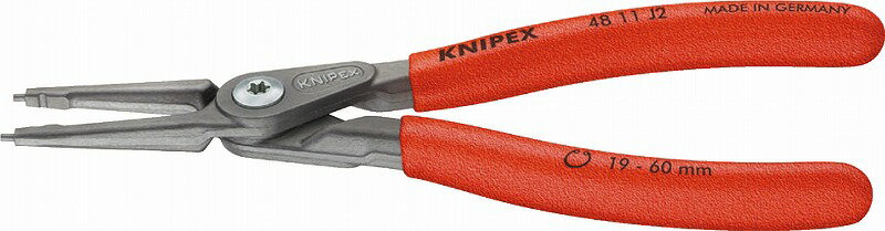 クニペックス(KNIPEX)穴用精密スナップリングプライヤー19-60mm4811-J2 リング 取り外し