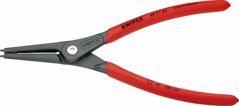 クニペックス(KNIPEX)軸用精密スナップリングプライヤー40-100mm4911-A3 リング 取り外し