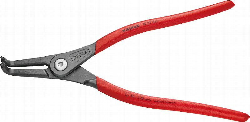 クニペックス(KNIPEX)軸用精密スナップリングプライヤー85-140mm90°ベントヘッド4921-A41SBリング 取り外し