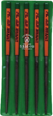 ツボサン 組ヤスリ 5本組 角 中目KA005-02 KA00502