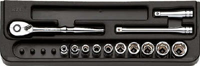 KTC(京都機械) 6．3sq．ソケットレンチセット［17点］TB214 TB214