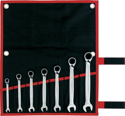 TONE(前田金属工業 トネ) 切替式ラチェットめがねレンチセット 7pcs