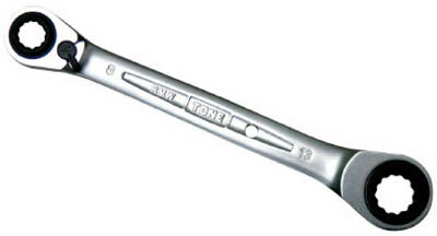 TONE(前田金属工業 トネ) 4ウェイラチェットめがねレンチ 16×17×18×19mm