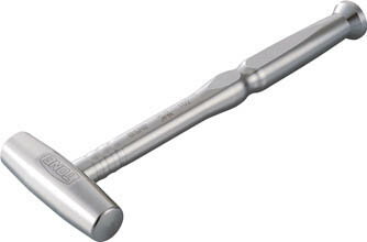 ●耐食性、耐薬品性、衛生面に優れたステンレス製のハンマーです。●重量バランスを考えた振りやすい設計です。オールステンレスで美しく、衛生的で手入れが簡単です。●呼称:1ポンド●頭径(mm):30●頭長(mm):93●全長(mm):278●オーステナイト系ステンレス　