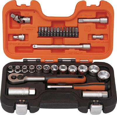 バーコ(BAHCO)【S330AF】インチソケットセット 1／4 3／8 差込角6．35mm 9．5mm