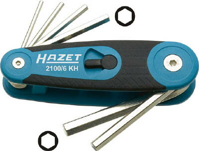HAZET(ハゼット)【2100/6KH】六角棒レンチセット(6本タイプ/ナイフ式)