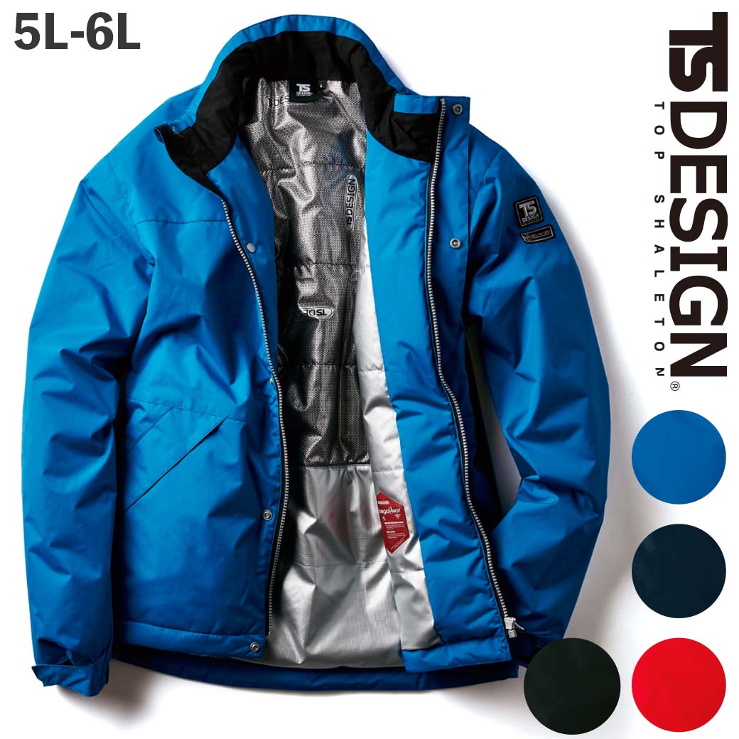 乐天商城 - TSDESIGN メガヒートTSライトウォームジャケット 18465L 6LMEGA HEAT 秋冬 軽い 防風 撥水 蒸れない あったかい 作業服 作業着 かっこいい