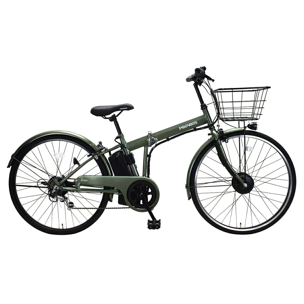 カーキ 電動アシスト自転車 前カゴ付き 楽天市場】電動アシスト自転車(カラーカーキグリーン