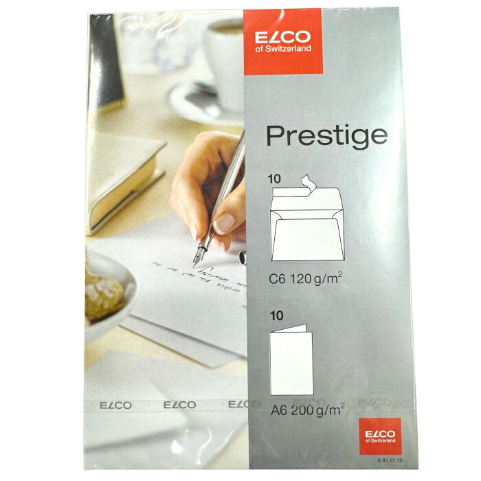 ELCO(エルコ) Prestige 封筒10枚 カード10枚 セット 89301-10【4個まではメール便発送可能】【文具 オフィス事務用品 ステーショナリー...