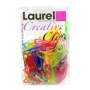 Laurel(ローレル) クリスタルプラスチック クリップ PLASTIKLIPS 25mm アソート 0116-96 100個入り【10個まではメール便発送可能】【ゼムクリップ 書類整理 文房具 オフィス事務用品 デザイン文具 かわいい クリップ デザイン おしゃれ 海外文具 カラフル スケルトン】