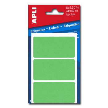 APLI アプリ 手書き角丸カラーラベル 3片×5枚(計15片入)(AP-02074)【文具 デザイン文房具 海外文房具 文房具かわいい おしゃれかわいい ラベルシール ステッカー インクジェット プリンタラベル 事務用品 デコレーション 雑貨 シール オフィス】