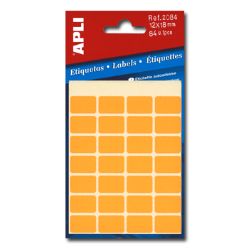 APLI アプリ 手書き角丸蛍光カラーラベル 28片×3枚(計84片入)(AP-02084)【文具 デザイン文房具 海外文房具 文房具かわいい おしゃれかわいい ラベルシール ステッカー インクジェット プリンタラベル 事務用品 デコレーション 雑貨 シール オフィス】